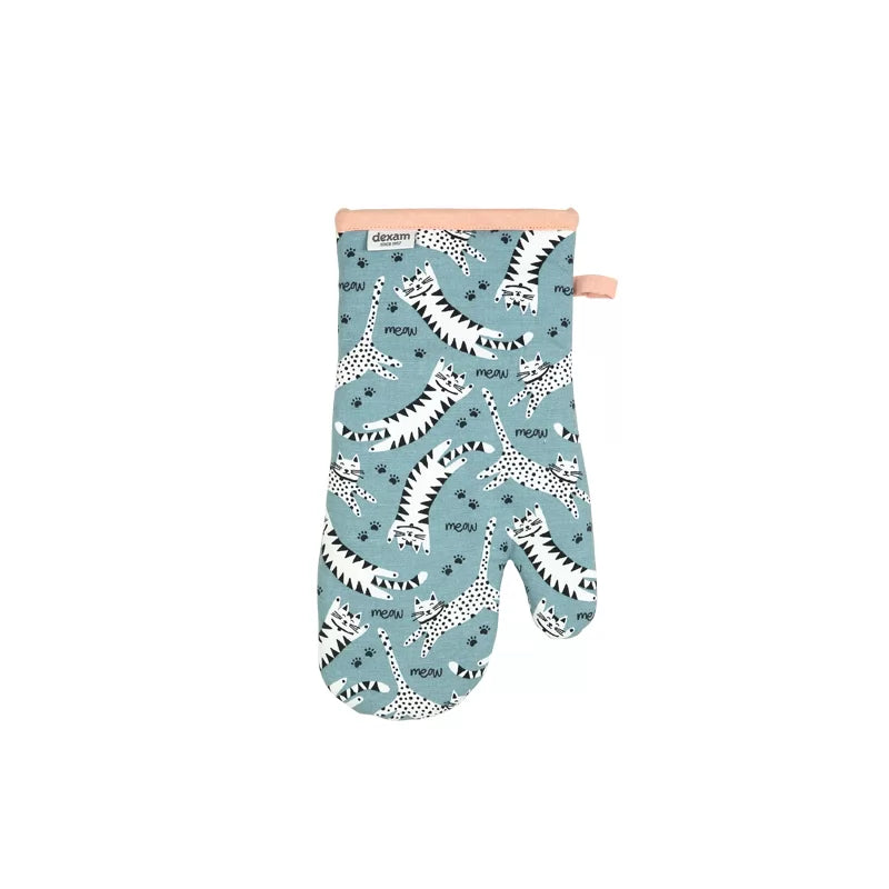 dexam-meow-topfhandschuh-aus-recycelter-baumwolle-blau image 1