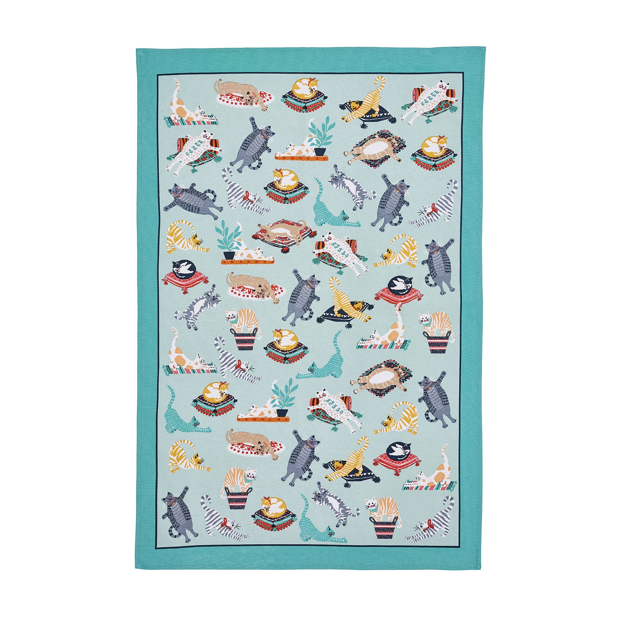 ulster-weavers-kitty-cats-baumwoll-geschirrtuch-in-blau image 1