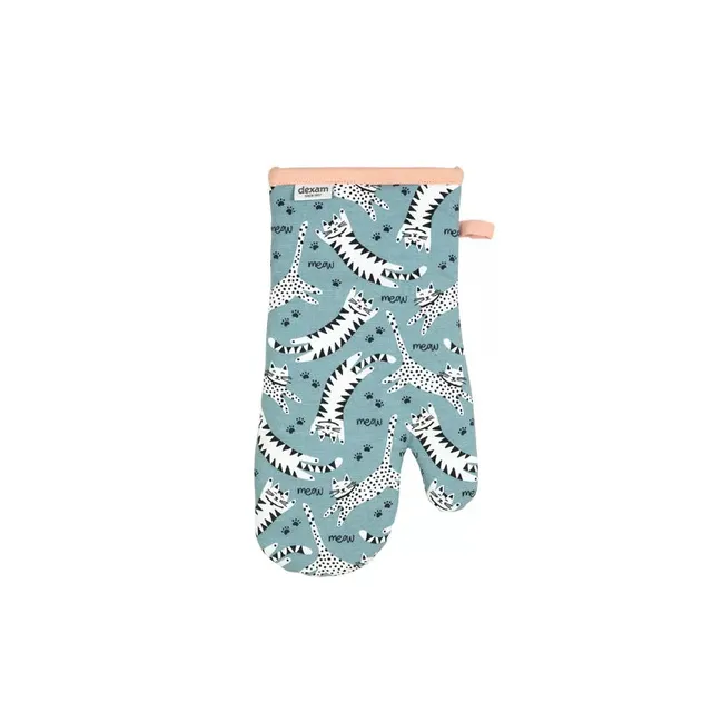 dexam-meow-topfhandschuh-aus-recycelter-baumwolle-blau image 1