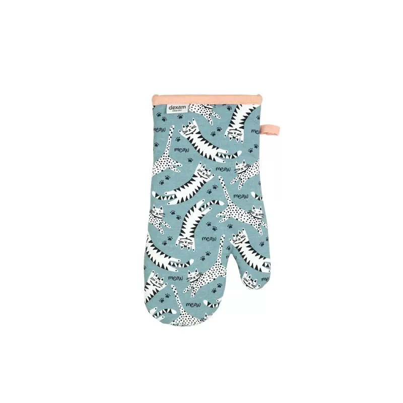 dexam-meow-topfhandschuh-aus-recycelter-baumwolle-blau image 1