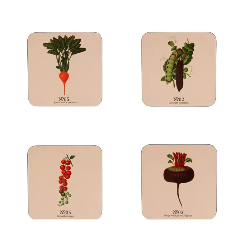 dexam-rhs-benary-vegetables-untersetzer-4er-set-stein image 1