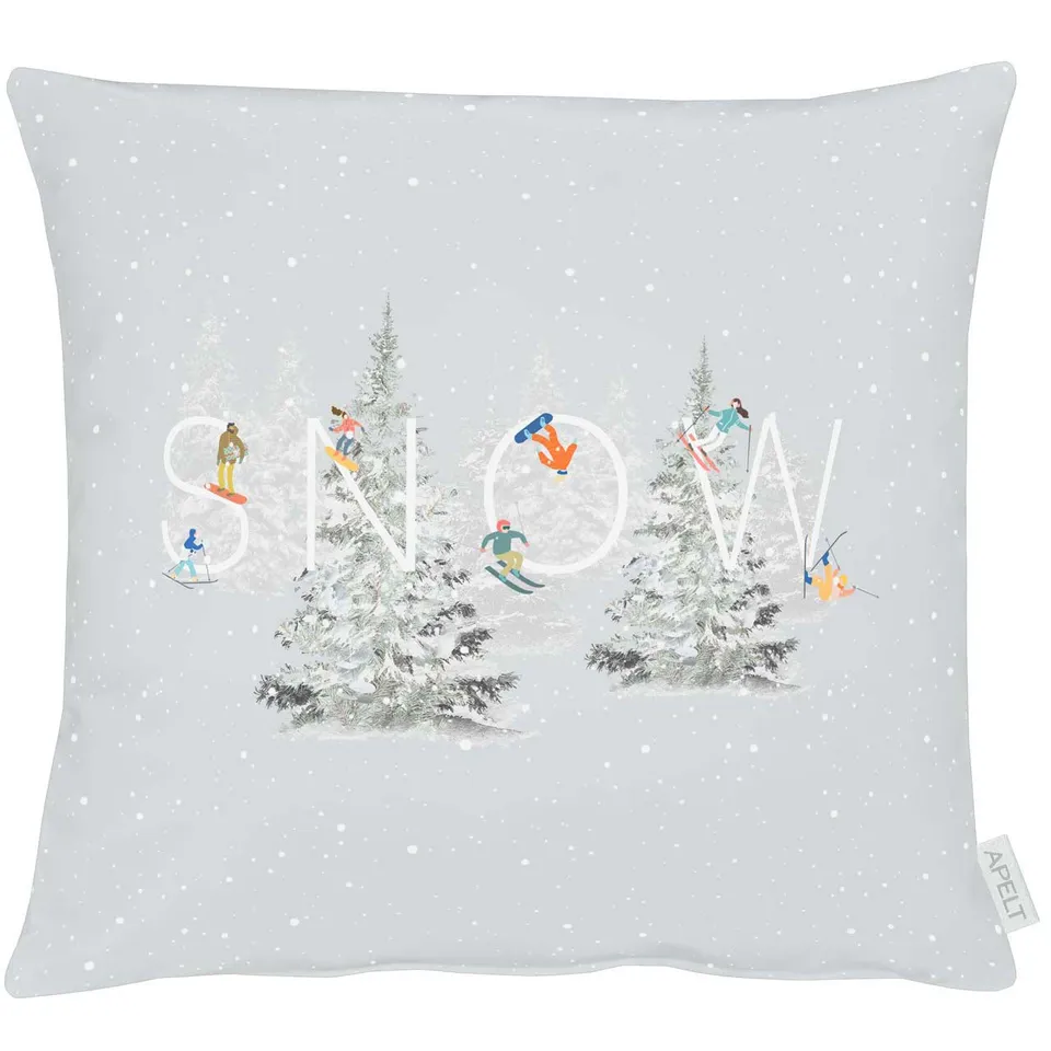 apelt-4689-kissenbezug-snow-schriftmotiv-winter image 1
