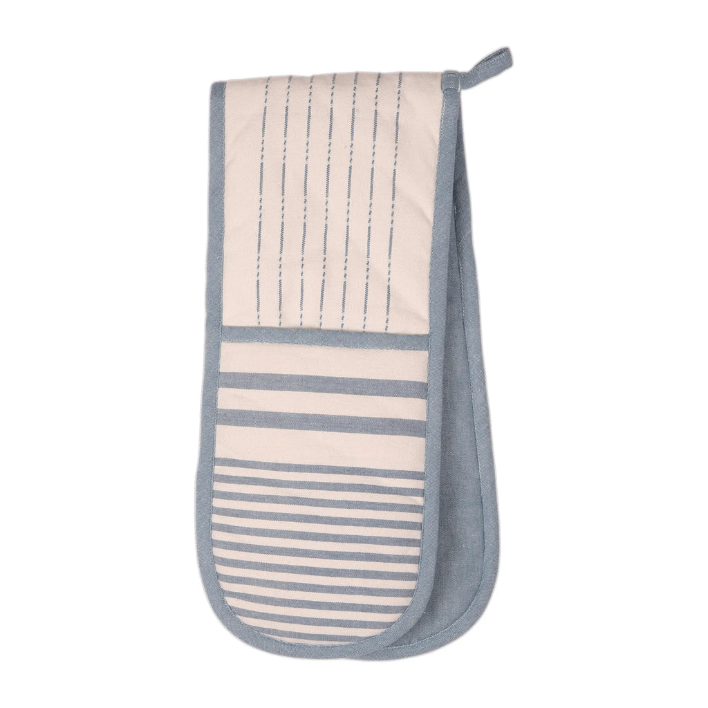 dexam-harbour-stripes-doppel-ofenhandschuh-blau-recycling-baumwolle image 1