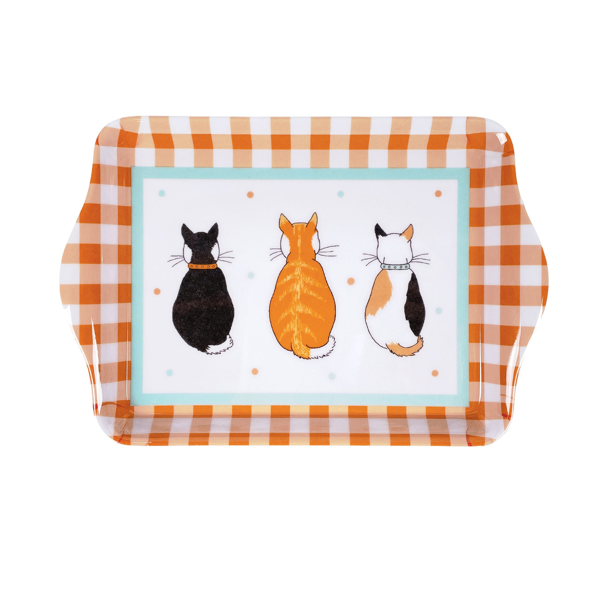 ulster-weavers-cats-in-waiting-2026-serviertablett-melamin-in-orange image 1