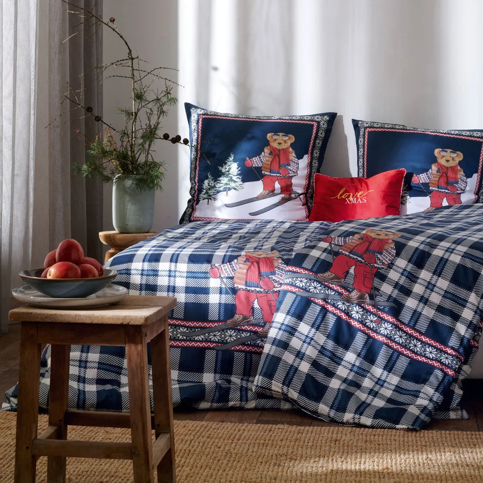 apelt-matti-bettw-sche-set-baumwoll-satin-karo-mit-b-r-auf-skiern image 1