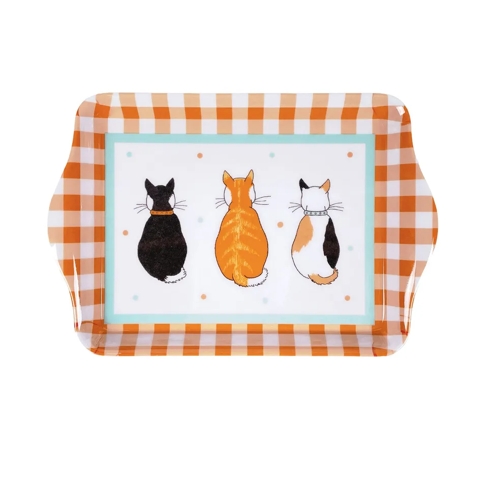 ulster-weavers-cats-in-waiting-2026-serviertablett-melamin-in-orange image 1
