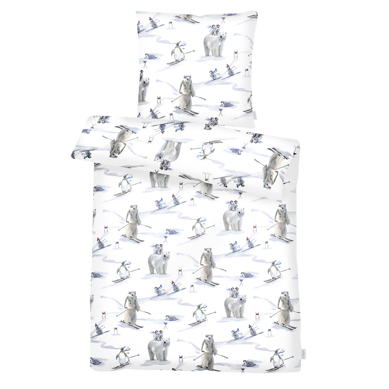 apelt-nils-bettw-sche-baumwoll-satin-eisb-ren-und-pinguine-winterwelt image 2