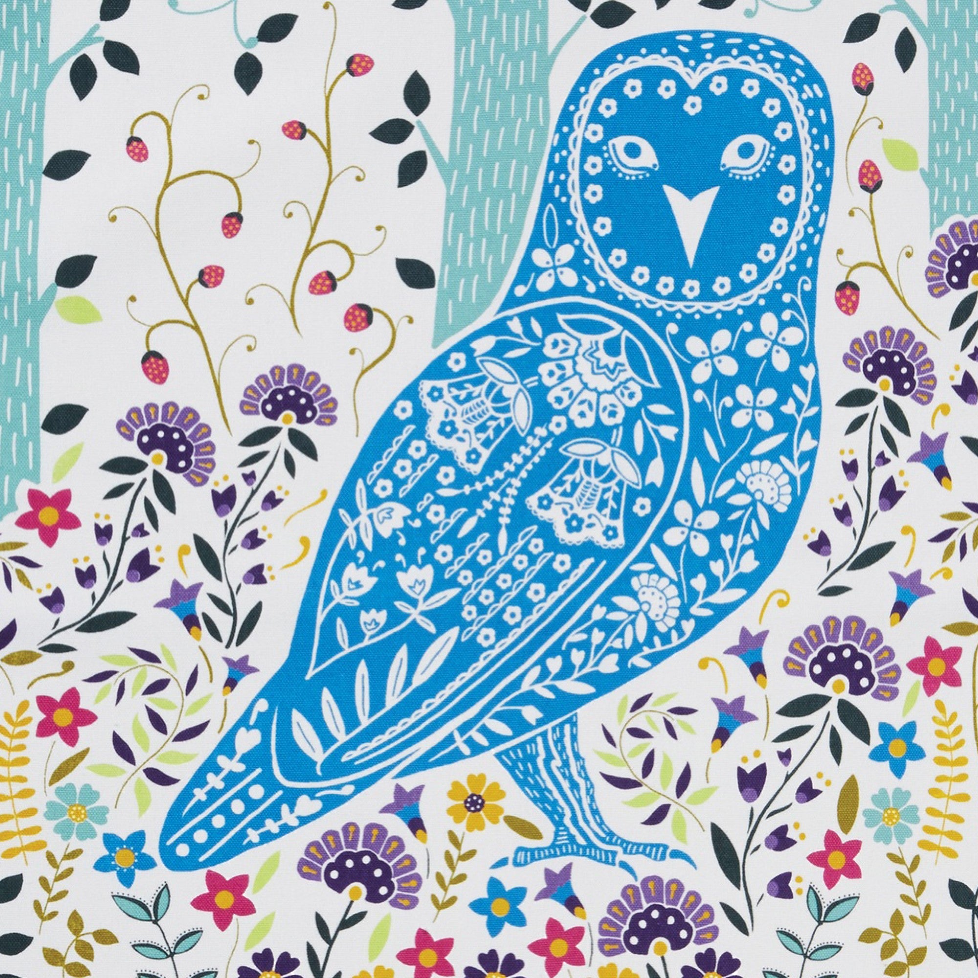 ulster-weavers-woodland-owl-baumwoll-geschirrtuch-blau image 2