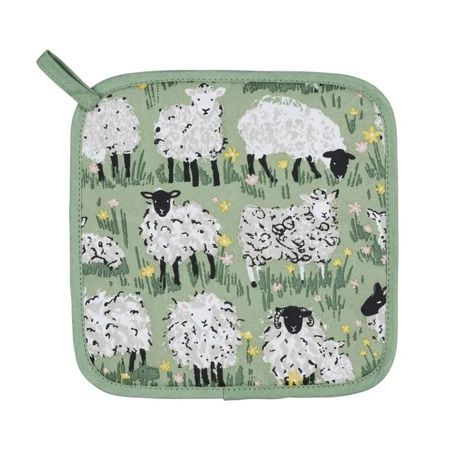 ulster-weavers-woolly-sheep-topfuntersetzer-gr-n-baumwolle image 1