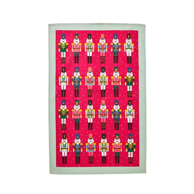 ulster-weavers-nutcracker-parade-geschirrtuch-rot-aus-recycling-baumwolle image 1