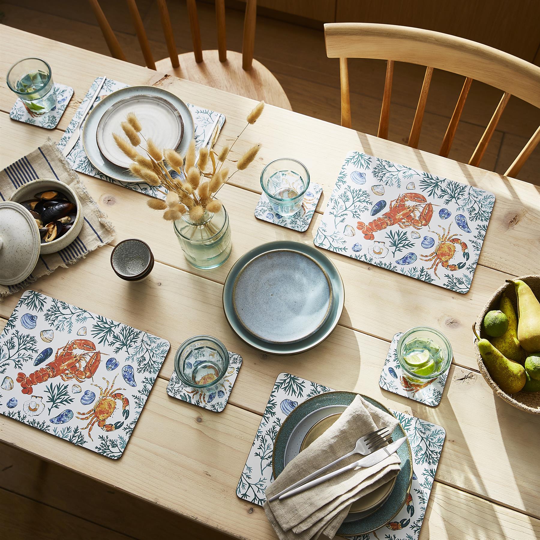 ulster-weavers-shellfish-untersetzer-4er-set-in-gr-n image 3