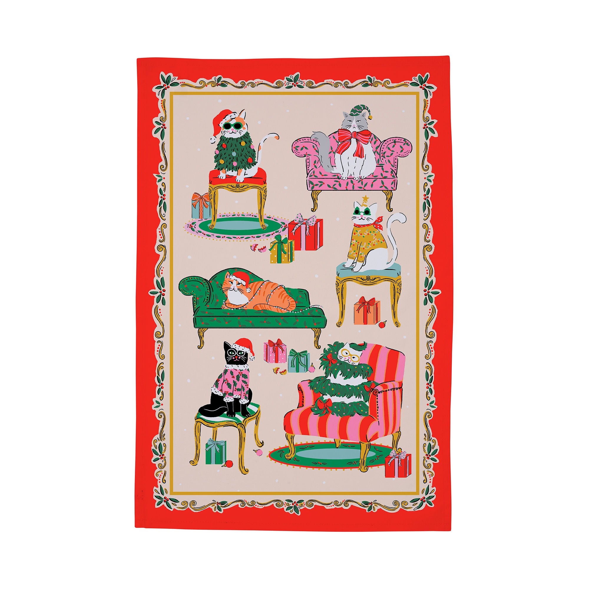 ulster-weavers-christmas-cool-cats-geschirrtuch-mehrfarbig-baumwolle image 1