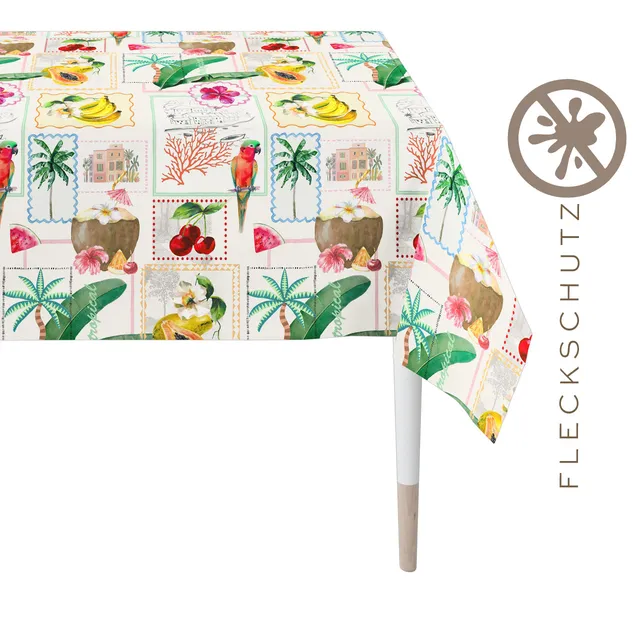 apelt-3814-tischdecke-outdoor-exotisches-patchdesign-mit-fleckschutz image 1