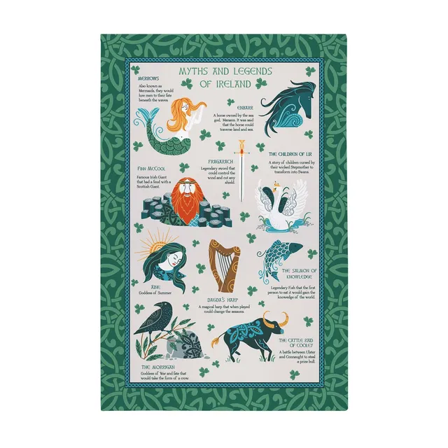ulster-weavers-myths-legends-geschirrtuch-baumwolle-in-gr-n image 1
