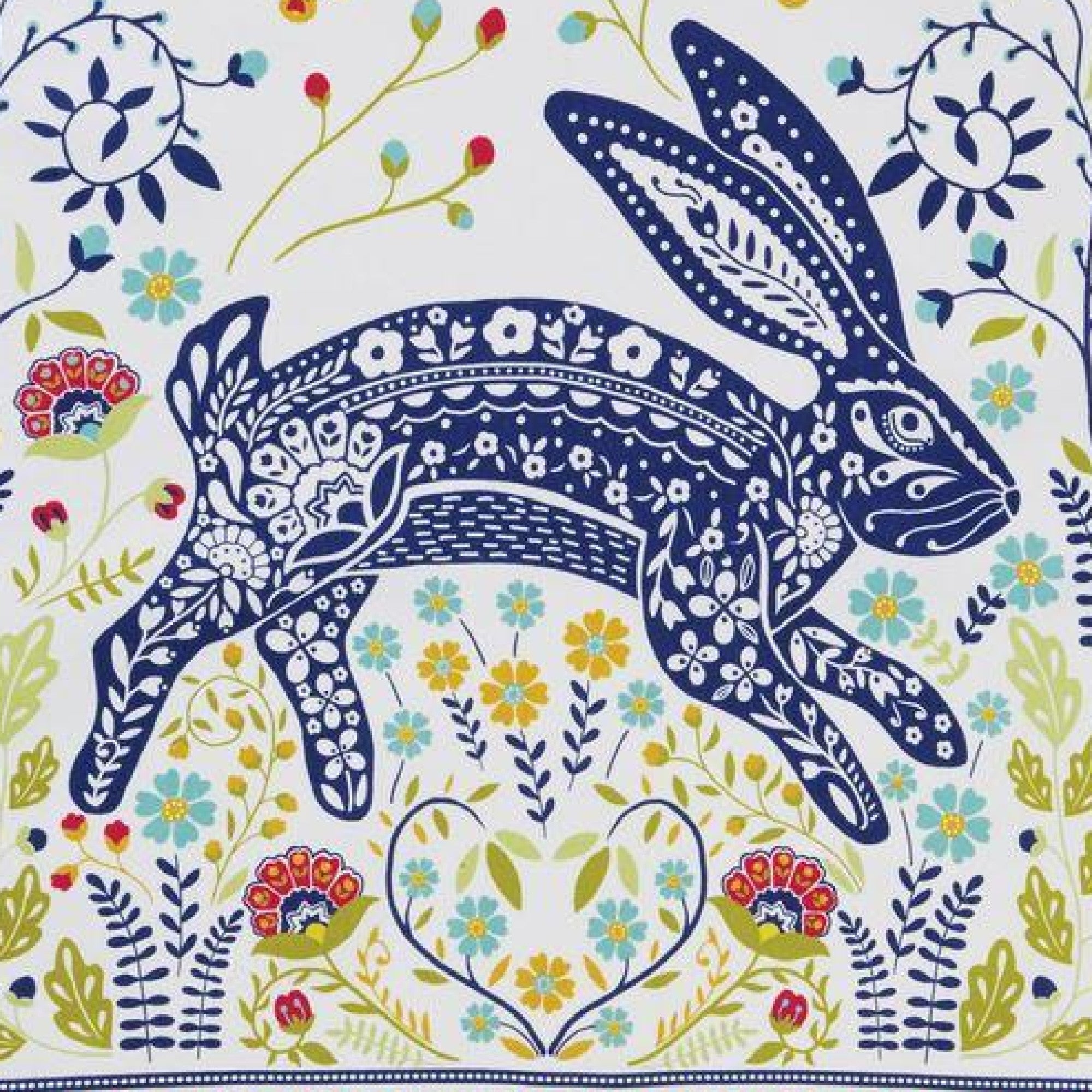 ulster-weavers-woodland-hare-geschirrtuch-aus-baumwolle-in-blau image 2
