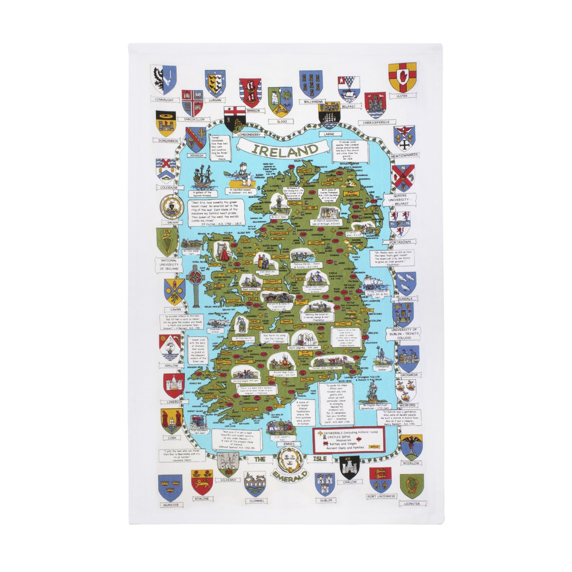ulster-weavers-map-crests-baumwoll-geschirrtuch-in-gr-n image 1