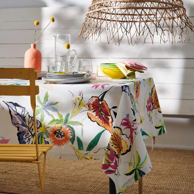 apelt-ibiza-tischdecke-exotische-bl-tter-und-bl-ten-summertime image 1
