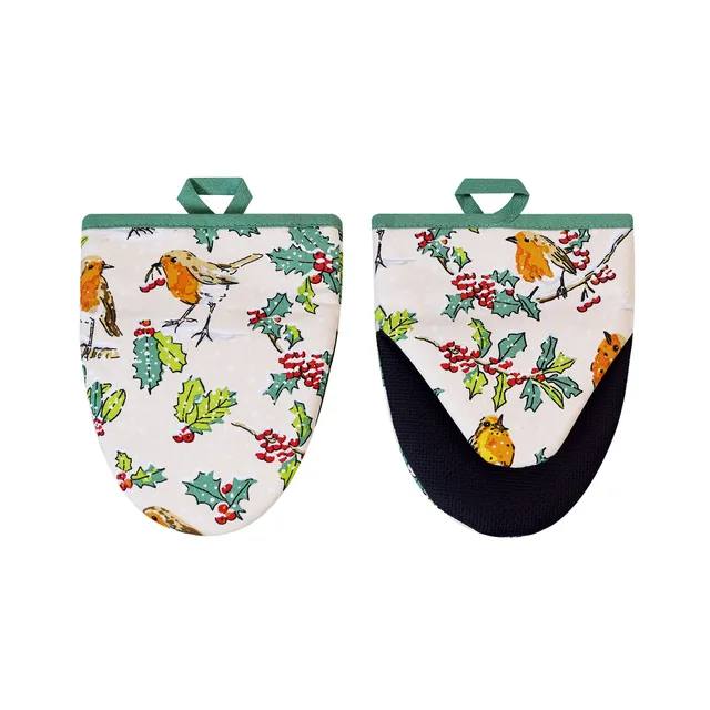 ulster-weavers-christmas-robins-topfhandschuhe-paar-in-gr-n image 1