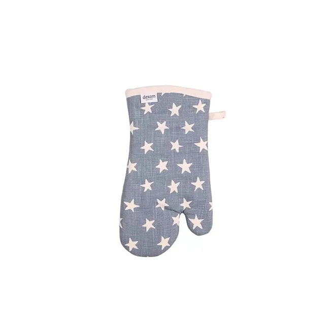 dexam-organic-star-topfhandschuh-blau-ofenhandschuh-bio-baumwolle image 1