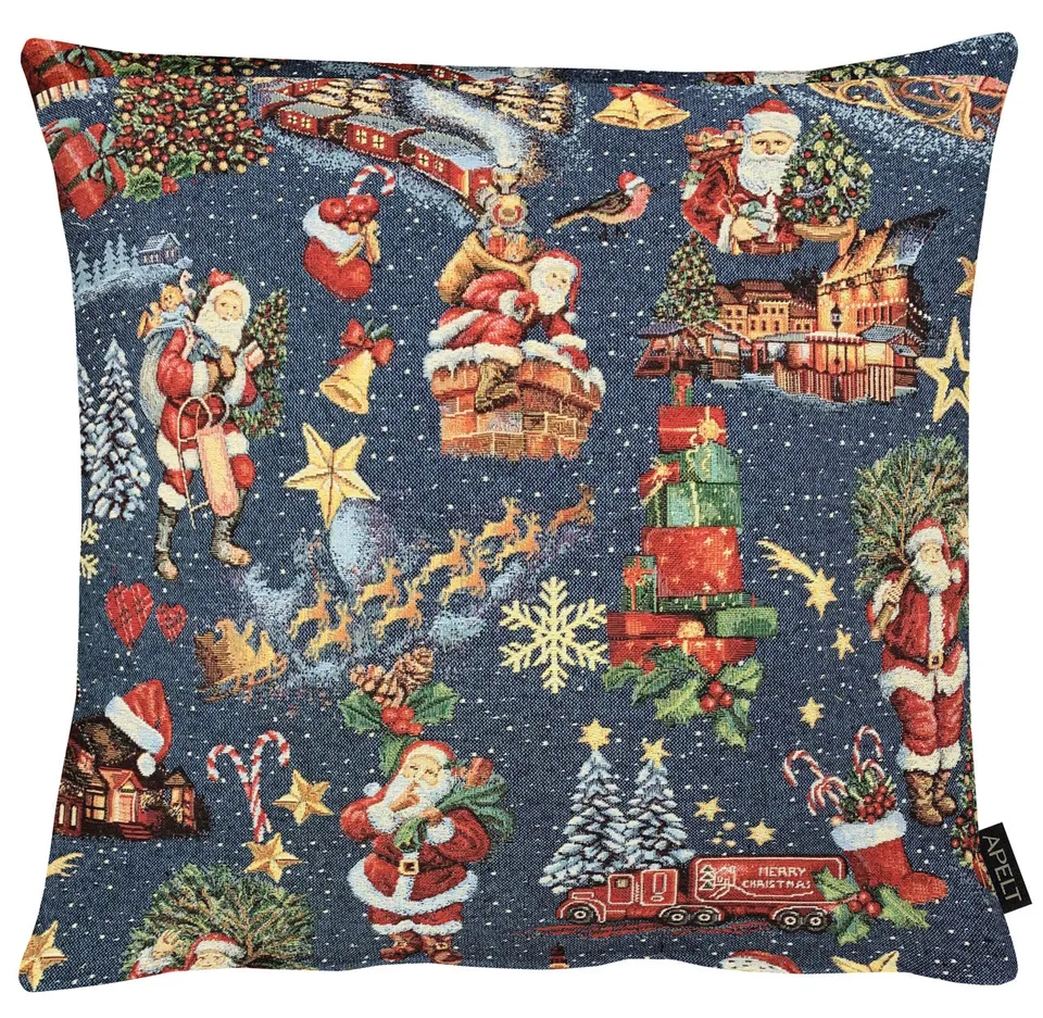 apelt-5824-kissenbezug-weihnachtsmotiv-gobelin-rustikale-kissenh-lle image 1