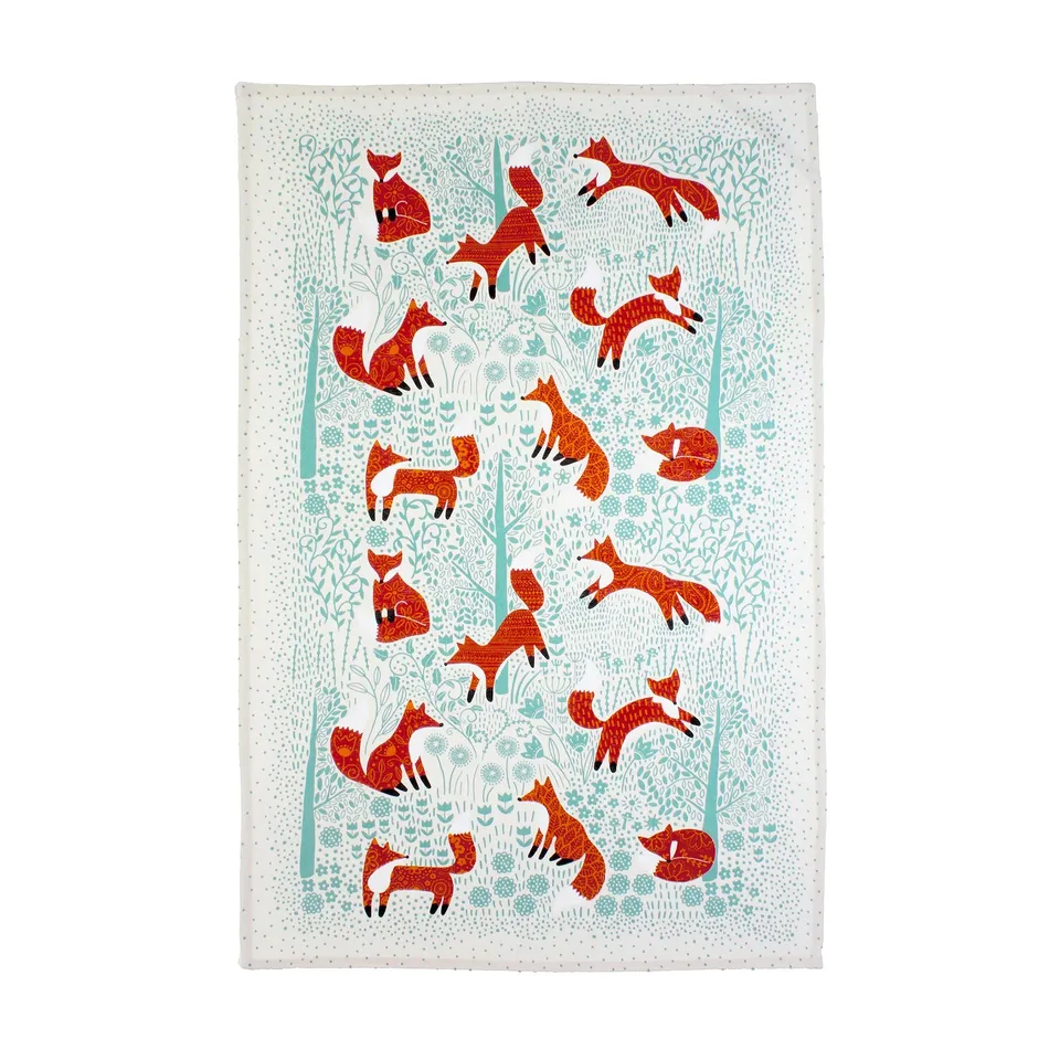 ulster-weavers-foraging-fox-geschirrtuch-baumwolle-in-blau image 1