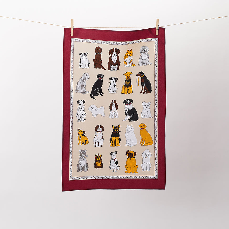 ulster-weavers-dogs-galore-geschirrtuch-baumwolle-rot image 2