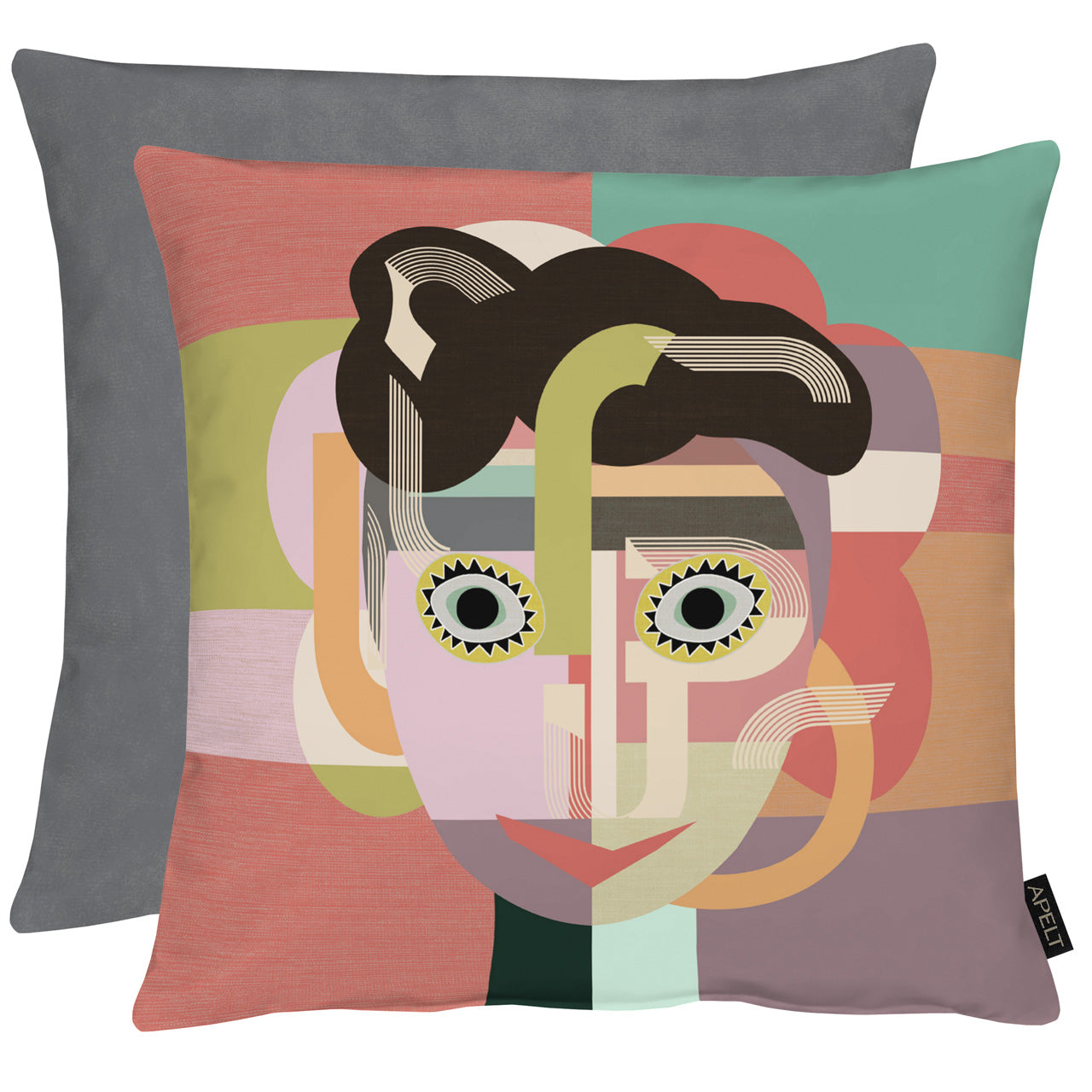 apelt-matilda-kissen-farbfl-chen-mit-portrait-wendekissen-samt-quadratisch image 2