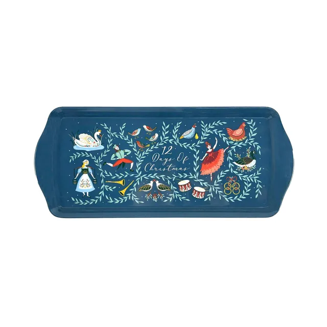ulster-weavers-12-days-of-christmas-kleines-serviertablett-in-blau image 1