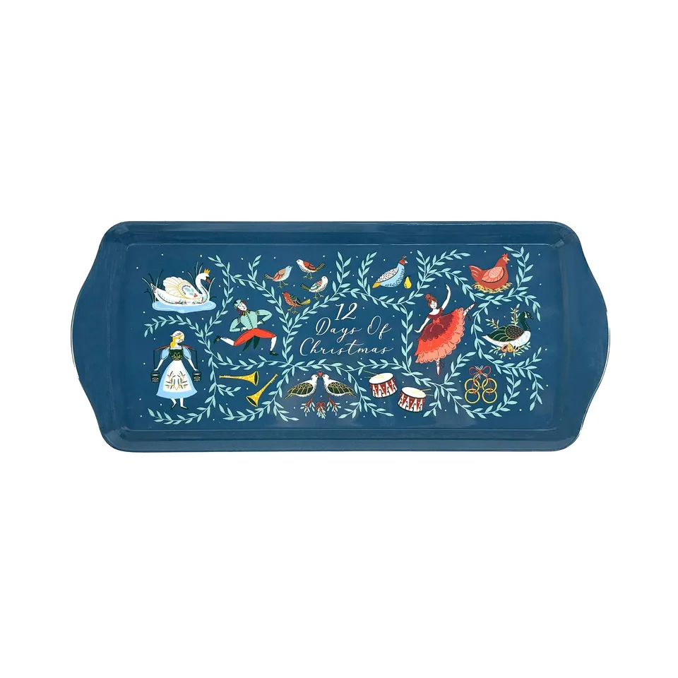 ulster-weavers-12-days-of-christmas-kleines-serviertablett-in-blau image 1