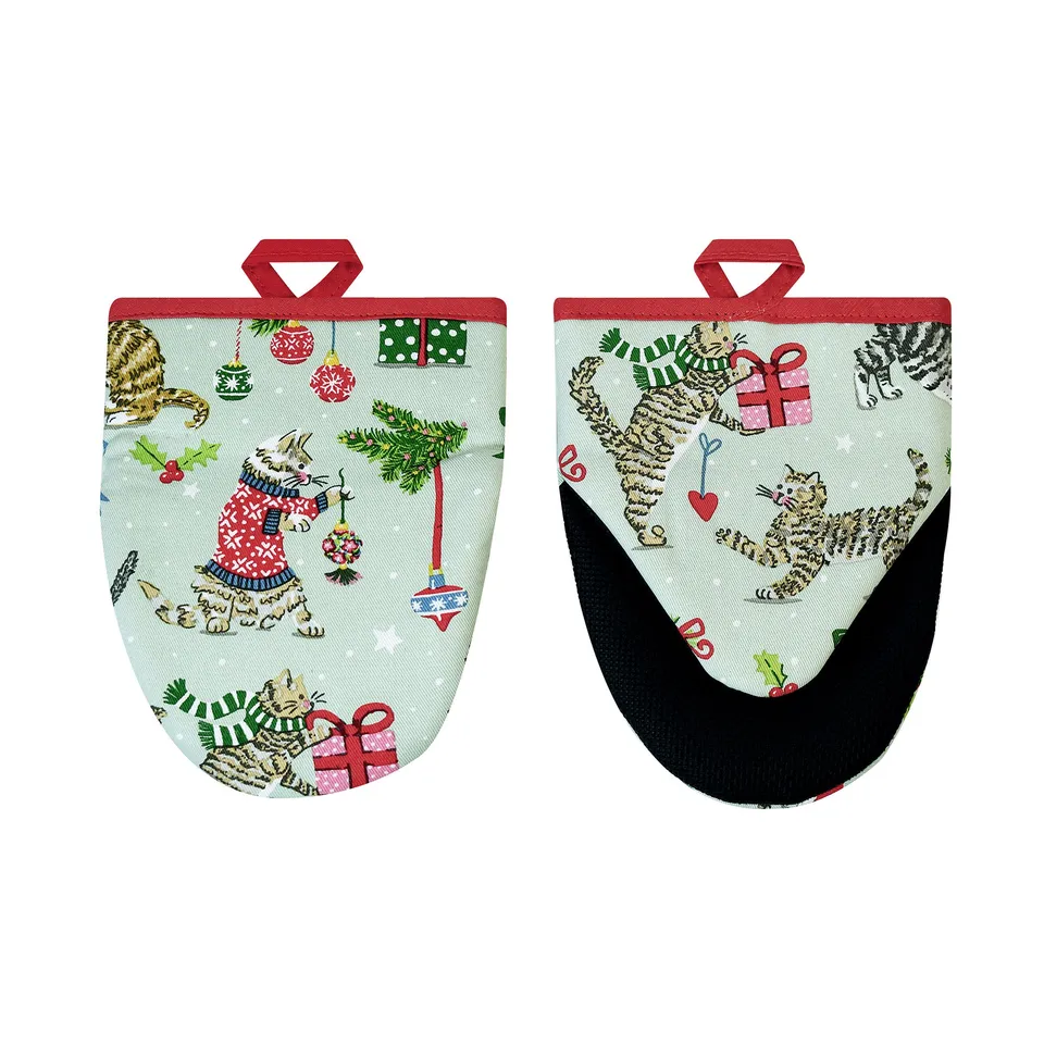 ulster-weavers-christmas-cats-mikrowellen-topfhandschuh-paar-seafoam image 1