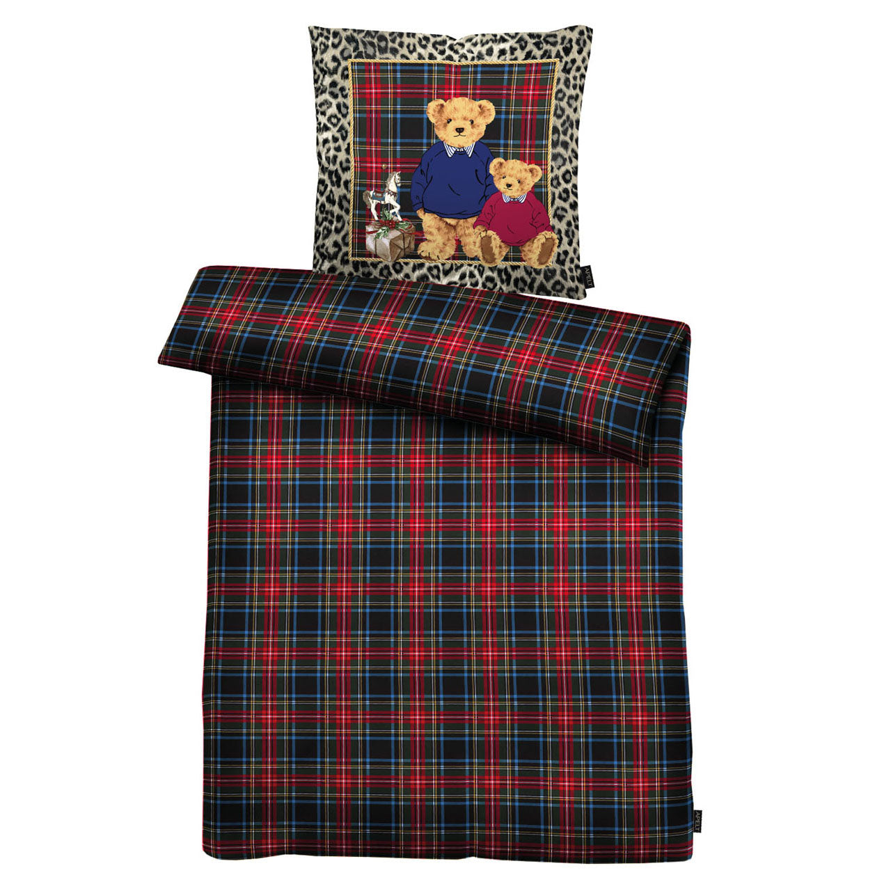 apelt-tommy-bettw-sche-set-135x200-80x80-baumwoll-satin-b-ren-karo image 2