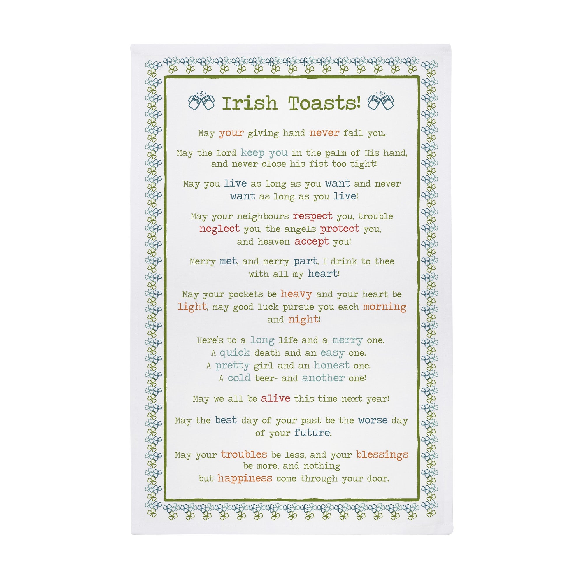 ulster-weavers-irish-toasts-baumwoll-geschirrtuch-gr-n image 1
