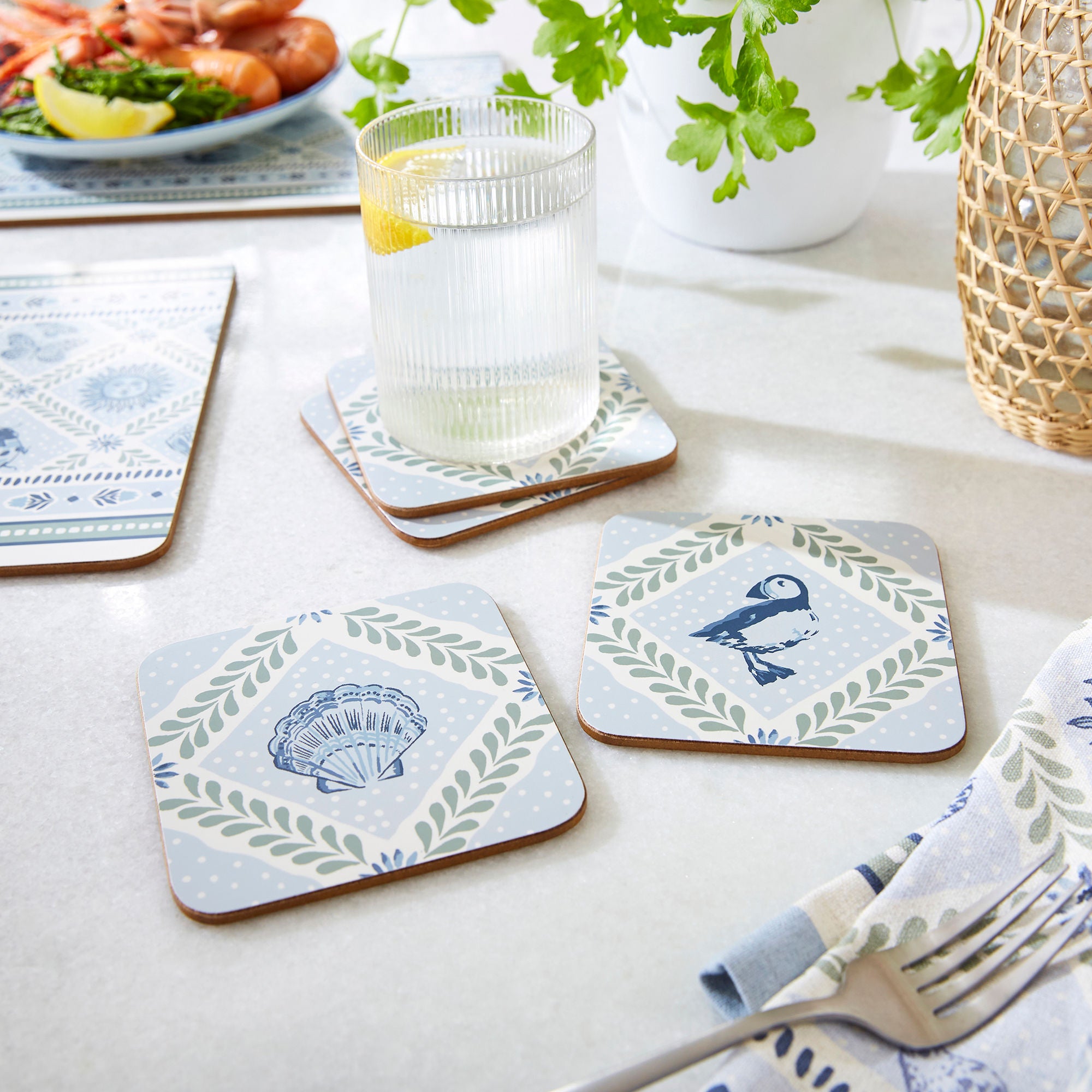 ulster-weavers-coastal-treasures-untersetzer-4er-set-in-blau image 2