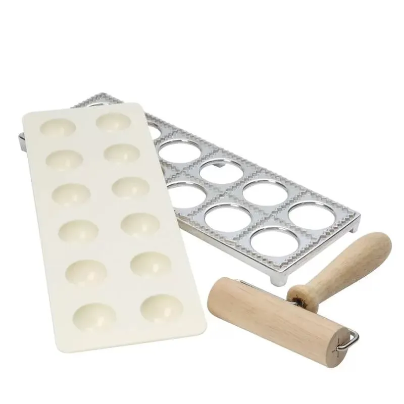 dexam-ravioli-making-set-ravioliform-f-r-12-st-ck-mit-walze image 1