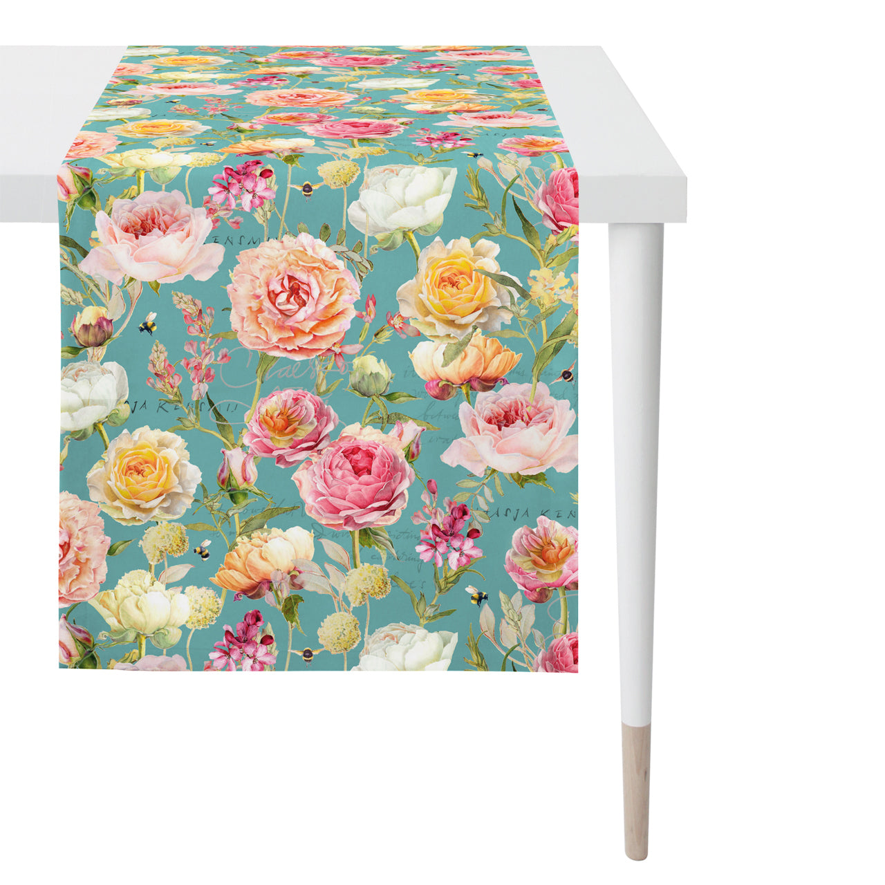 apelt-7701-tischl-ufer-rosen-sommerbl-ten-summergarden-bedruckter-l-ufer image 2