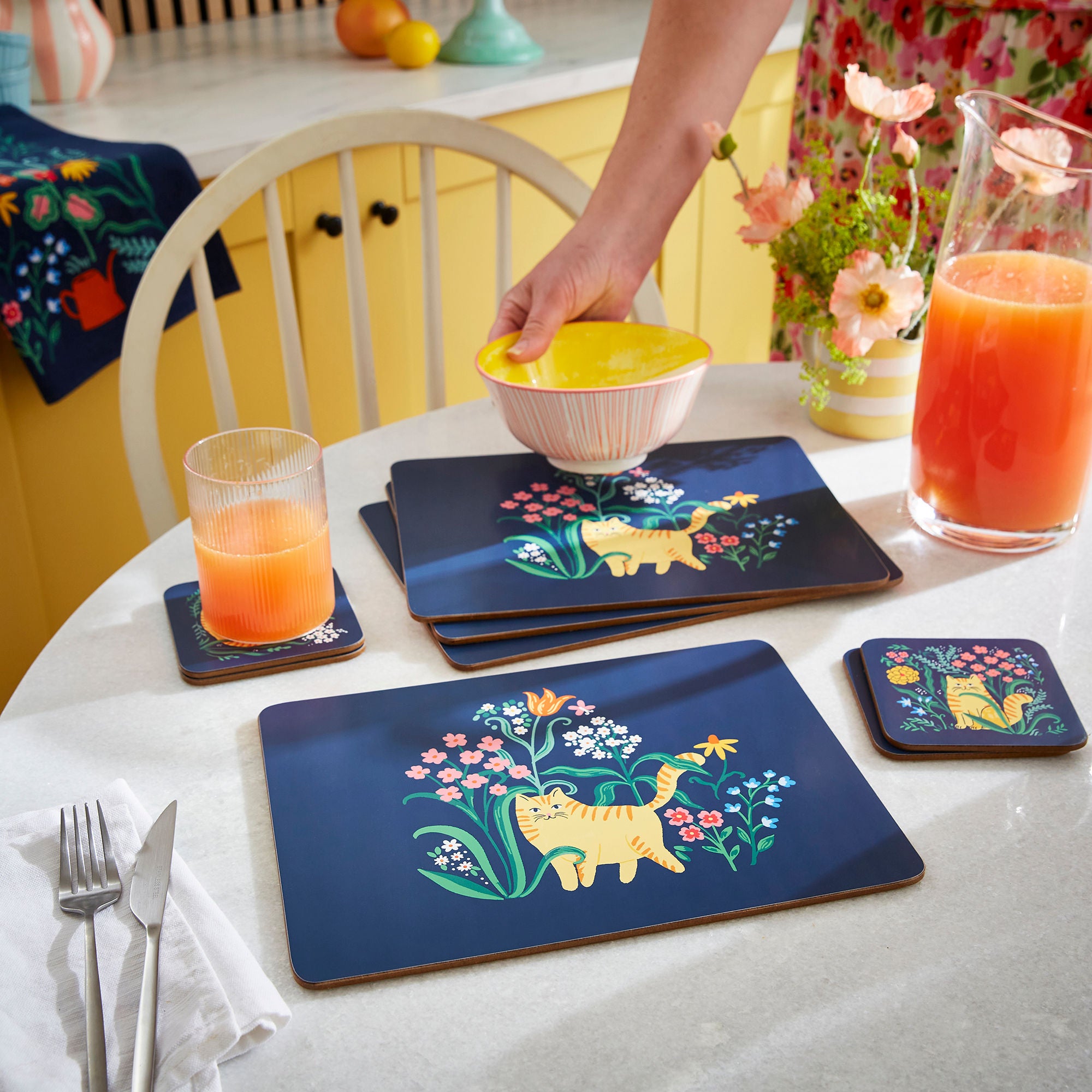 ulster-weavers-marmalade-meadow-untersetzer-4er-set-navy image 3