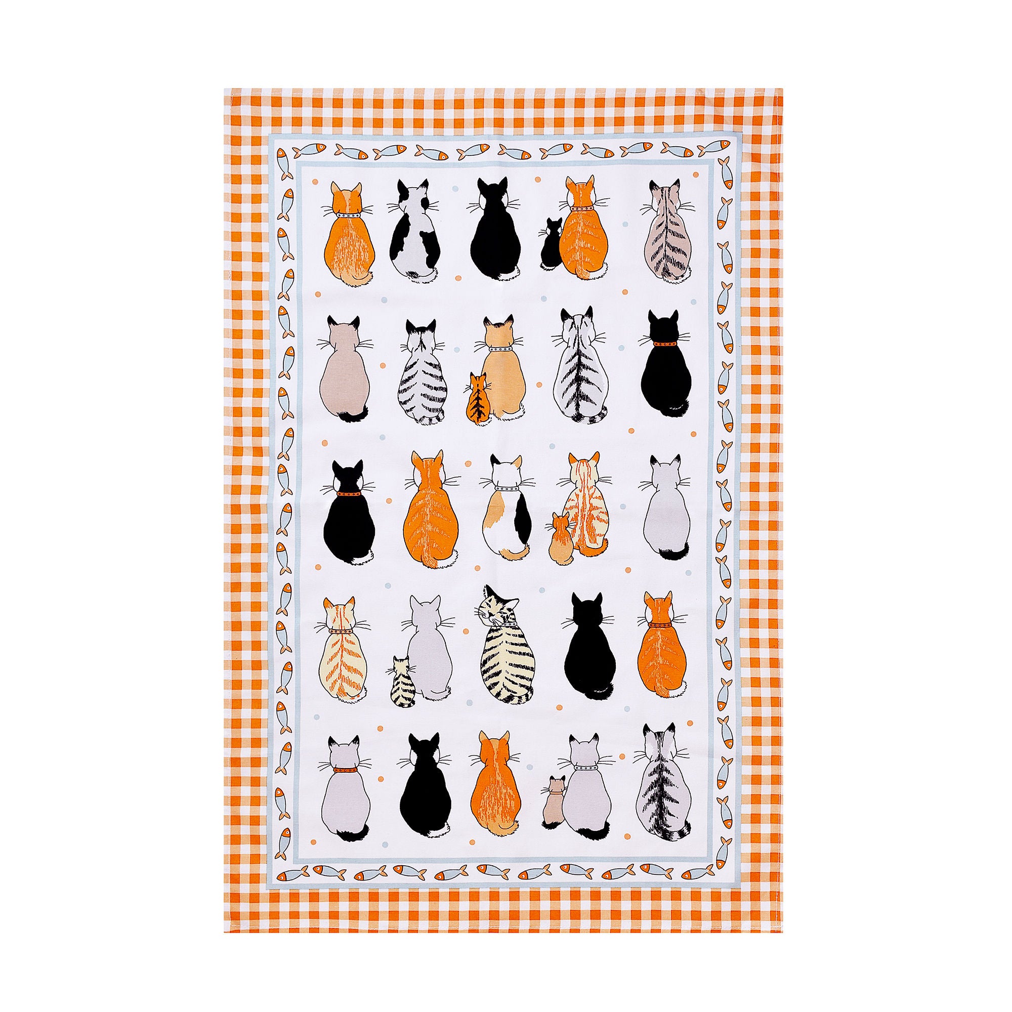 ulster-weavers-cats-in-waiting-2026-geschirrtuch-orange image 1