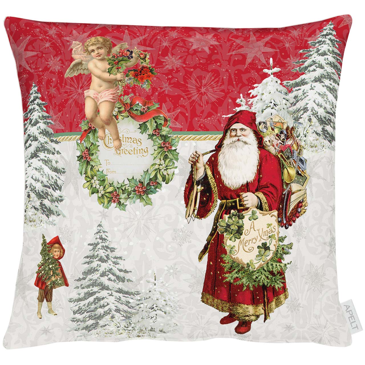 apelt-9533-kissenbezug-wintermotiv-weihnachtsmann-romantik-100-baumwolle image 1