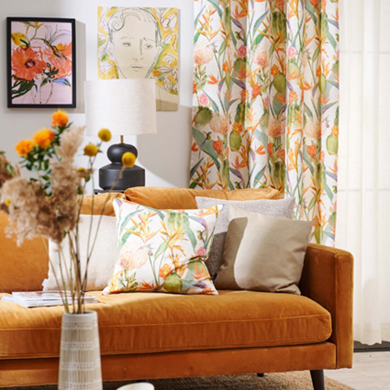 apelt-6522-kissen-exotische-bl-ten-und-pflanzen-summertime image 1