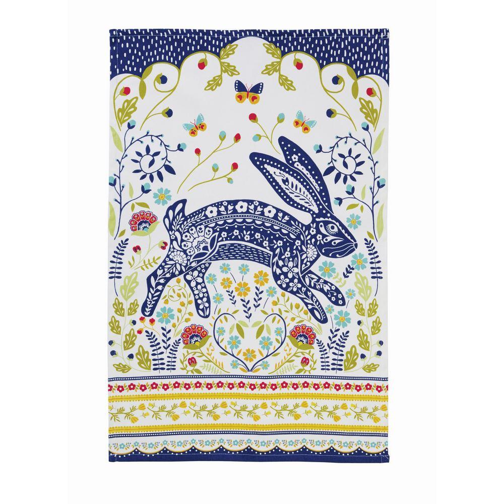ulster-weavers-woodland-hare-geschirrtuch-aus-baumwolle-in-blau image 1