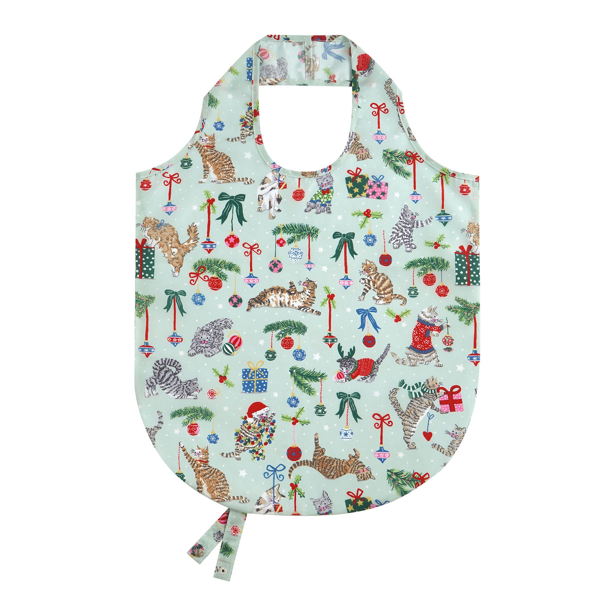 ulster-weavers-christmas-cats-falt-tasche-medium-seafoam image 1