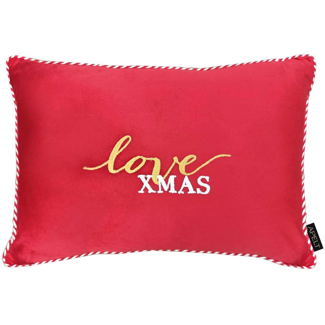apelt-4685-kissenbezug-weihnachten-schriftmotiv-samt image 2