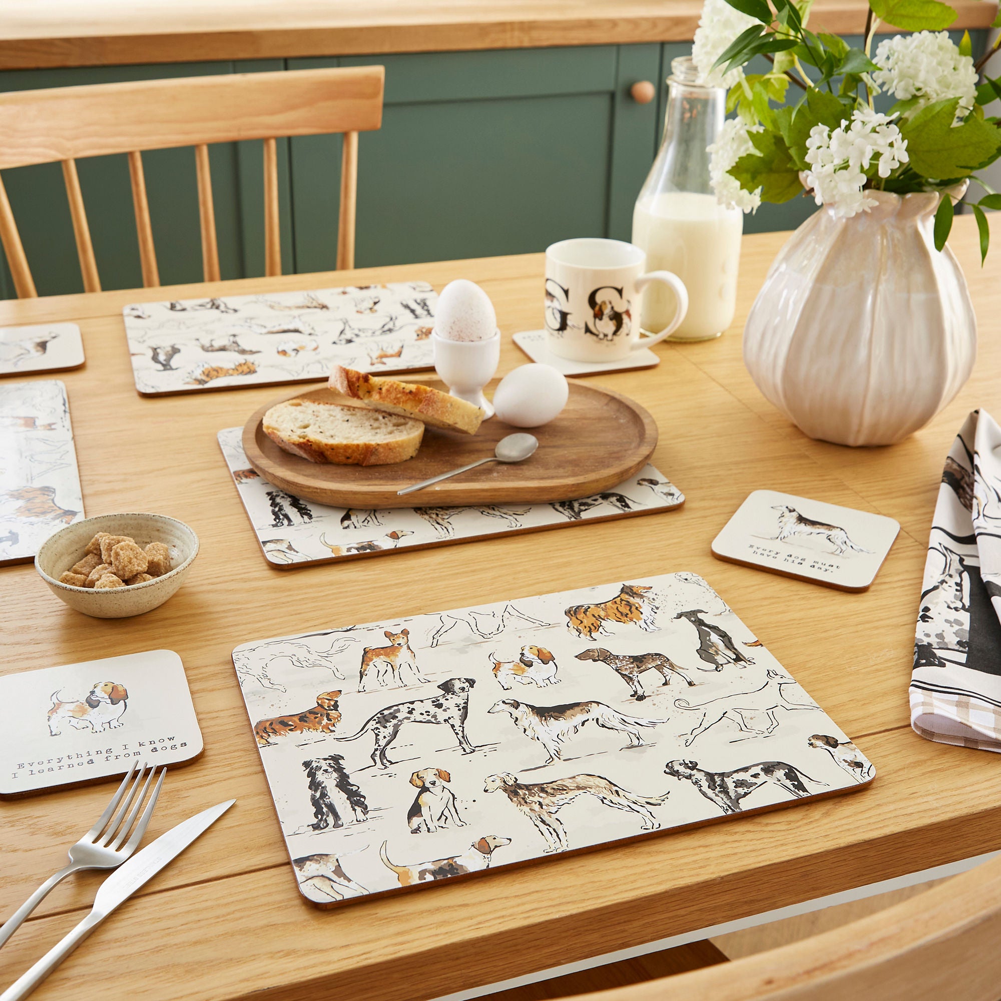 ulster-weavers-country-dogs-tischset-4er-set-mdf-kork-braun image 2