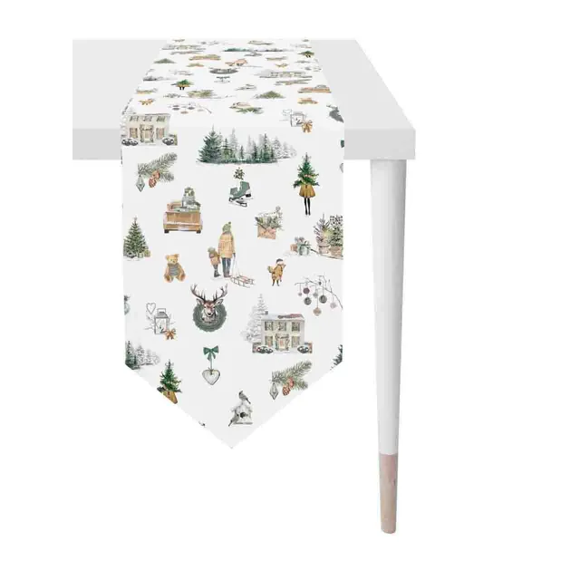 apelt-5821-tischband-christmas-all-over-winterwelt image 1