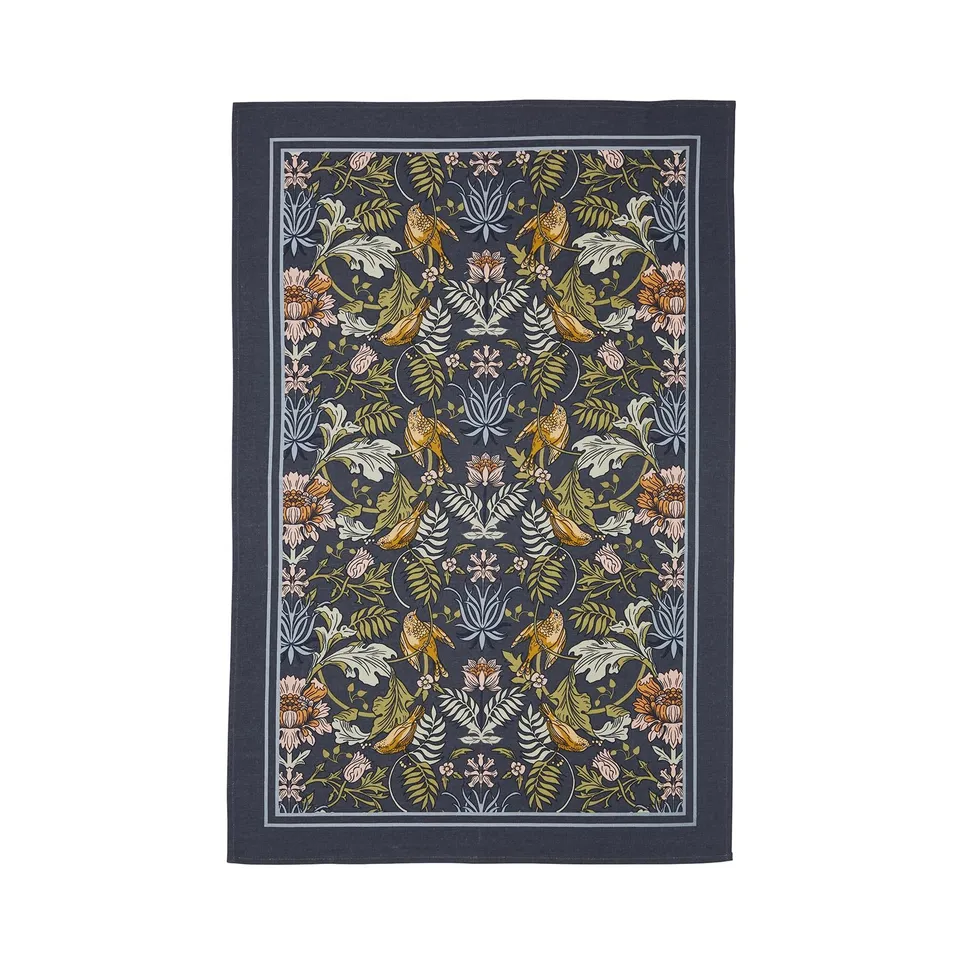 ulster-weavers-finch-flower-baumwoll-geschirrtuch-in-navy image 1
