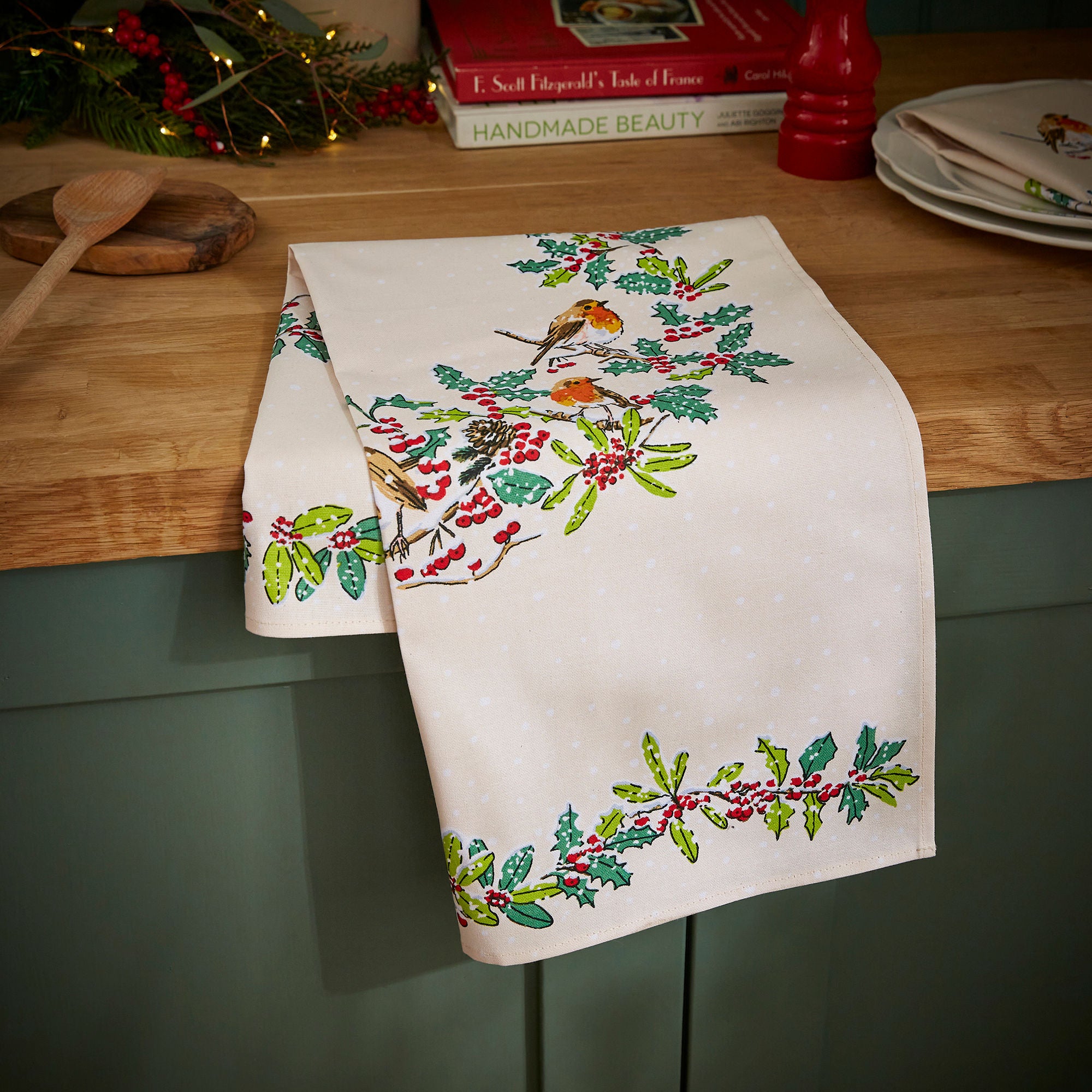 ulster-weavers-christmas-robins-geschirrtuch-baumwolle-gr-n image 2