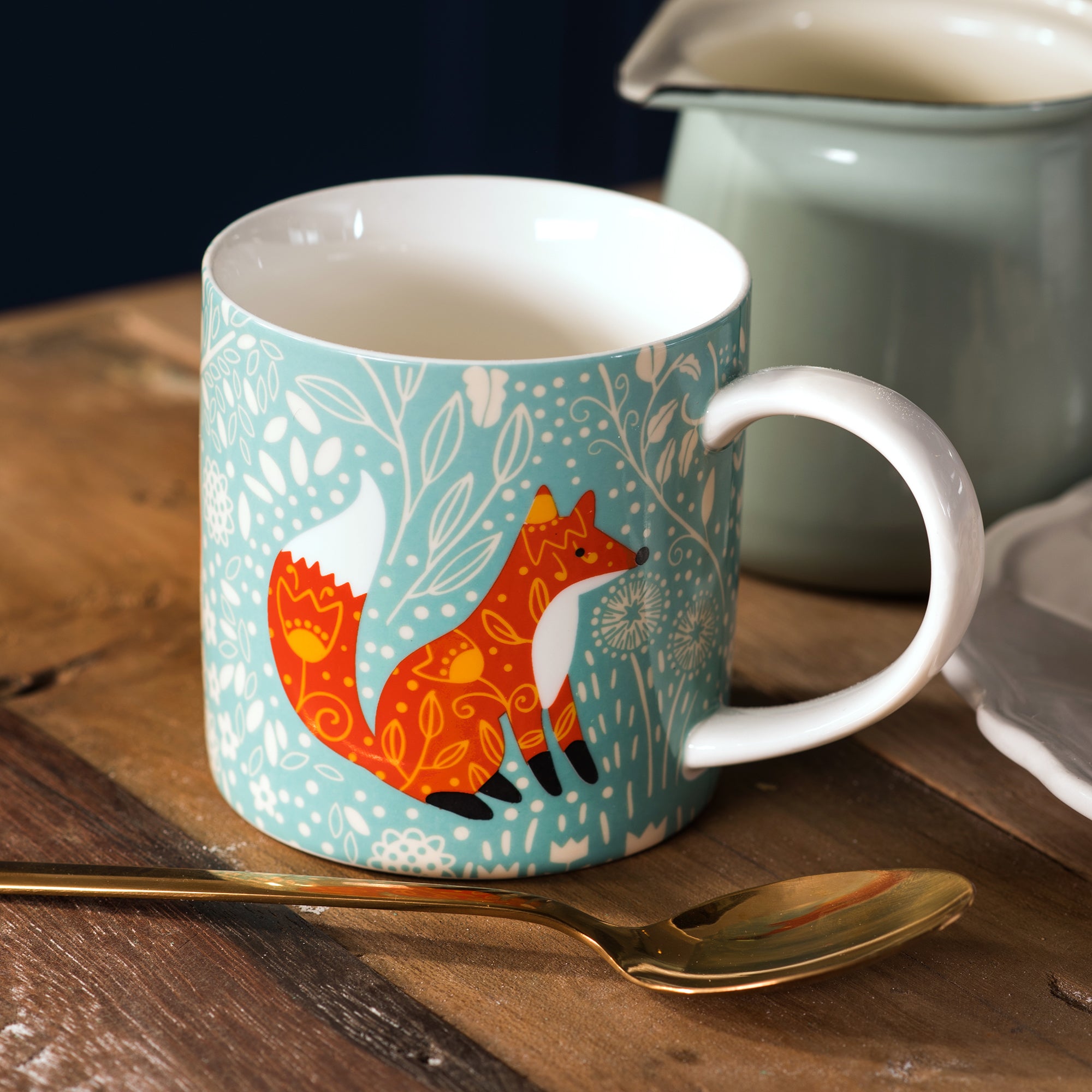 ulster-weavers-foraging-fox-new-bone-china-tasse-in-blau image 2
