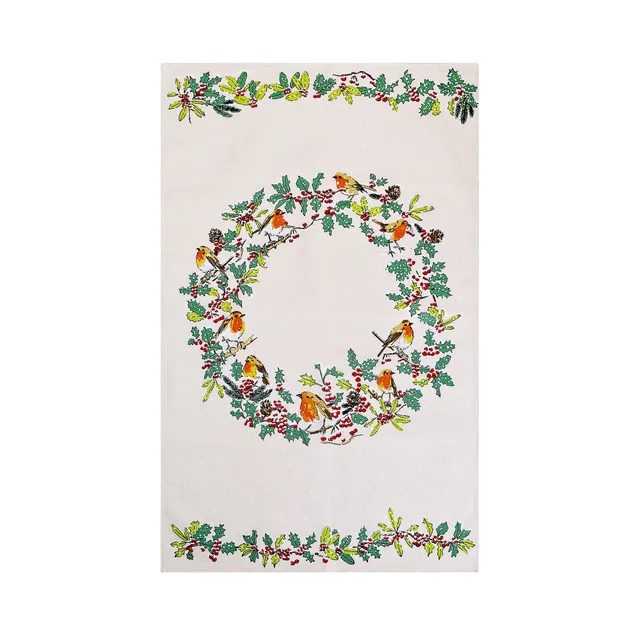 ulster-weavers-christmas-robins-geschirrtuch-baumwolle-gr-n image 1