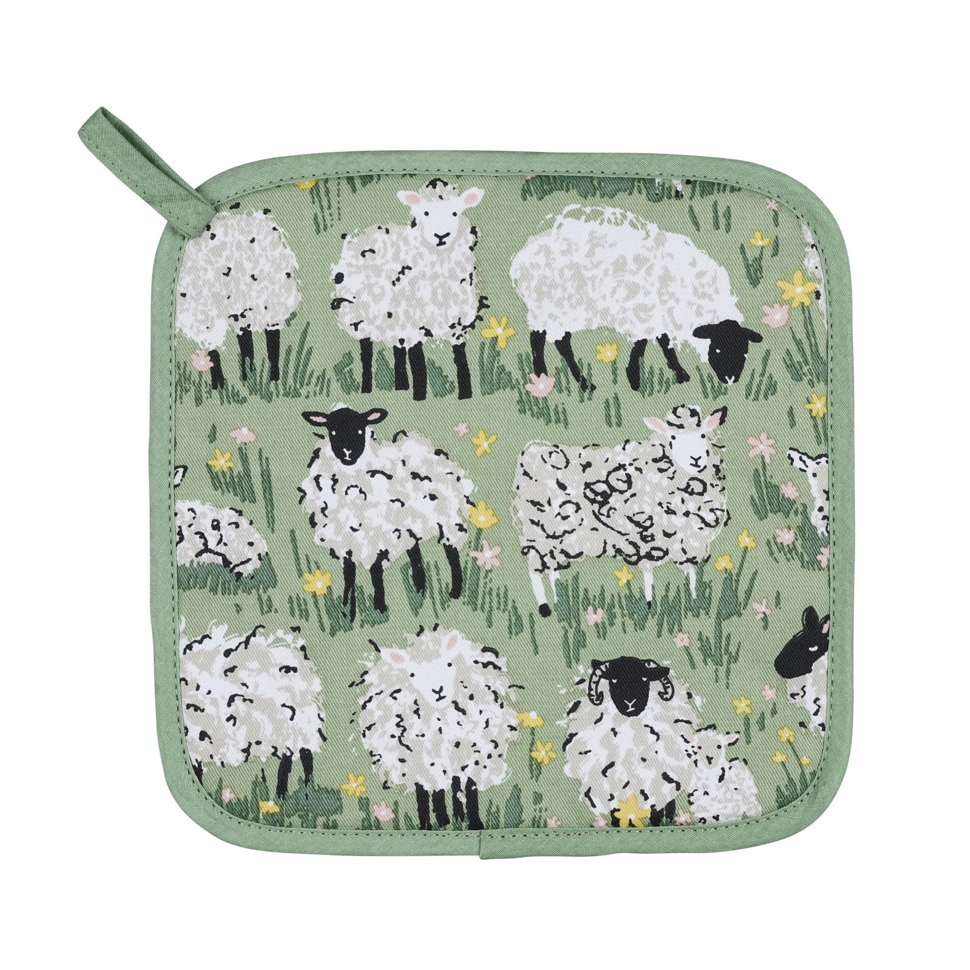 ulster-weavers-woolly-sheep-topfuntersetzer-gr-n-baumwolle image 1