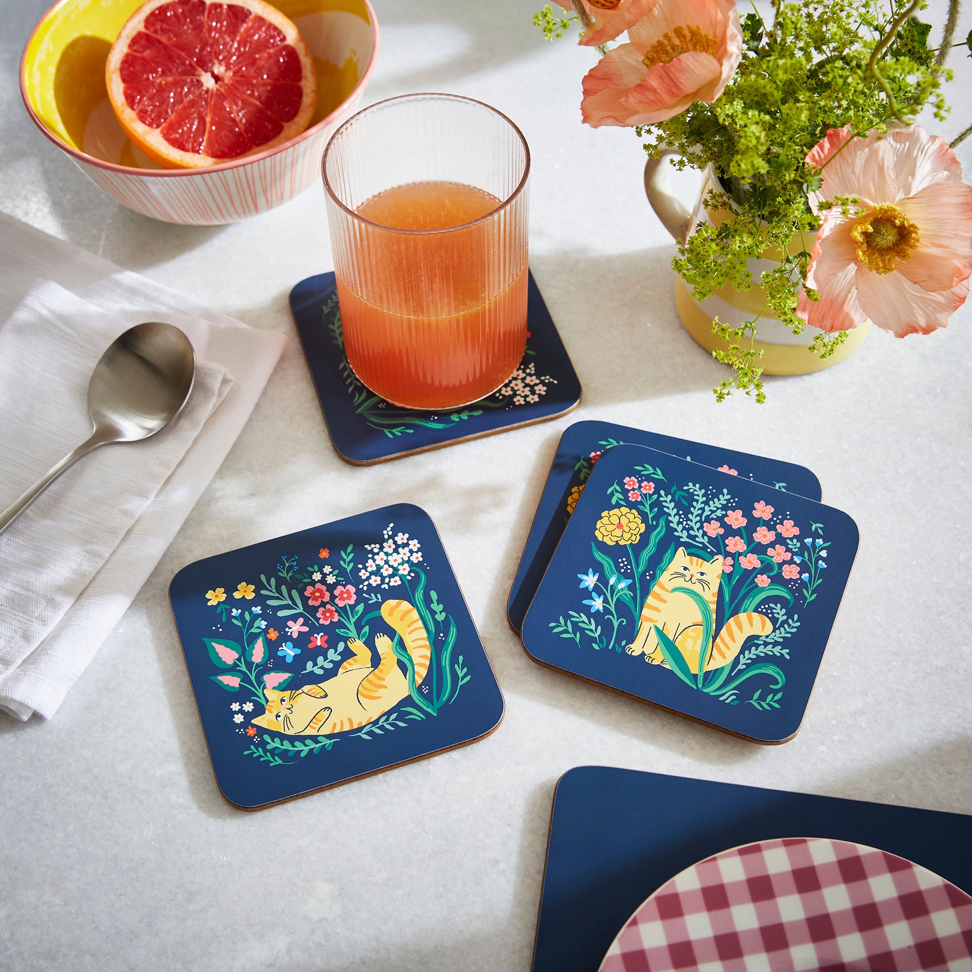 ulster-weavers-marmalade-meadow-untersetzer-4er-set-navy image 2
